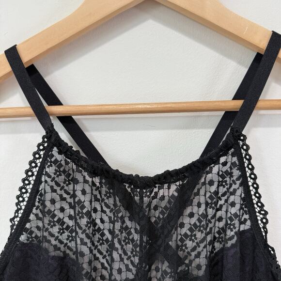 Adore Me Halter Babydoll Top Sleep Top 2X Purple Black Lace Dark Moody Romantic - Picture 5 of 10